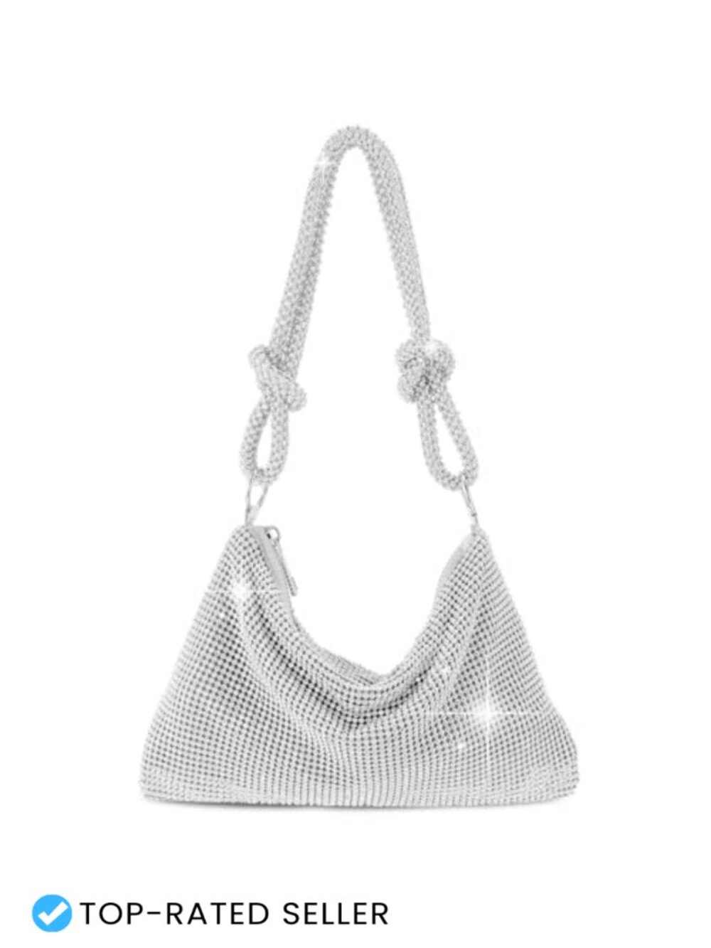 QLBO Women Rhinestone Clutch Evening Bag Wedding Party Purse 10.2"x6.69"